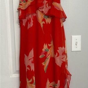 Chic Red Floral Maxi Dress